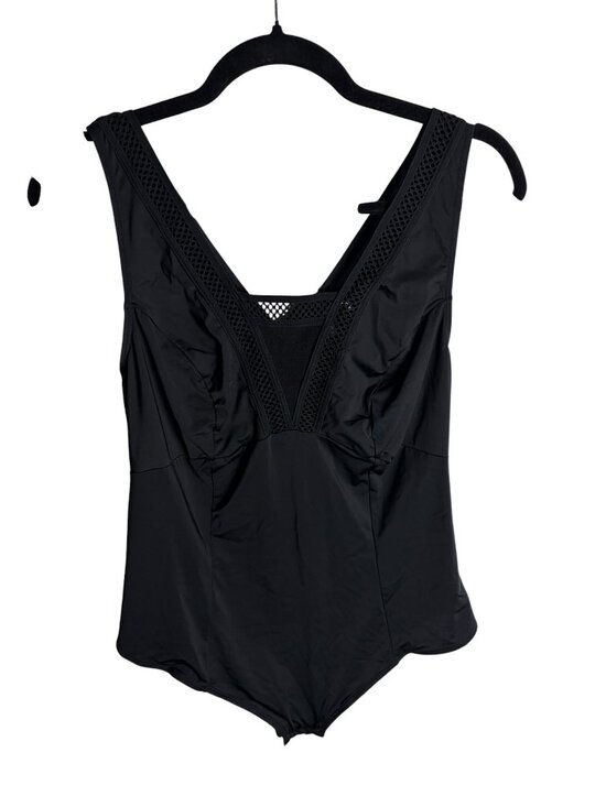 torrid Tops - Torrid Size 1 Black Bodysuit Mesh Details Sleeveless Sexy Whimsigoth Layering 1x
